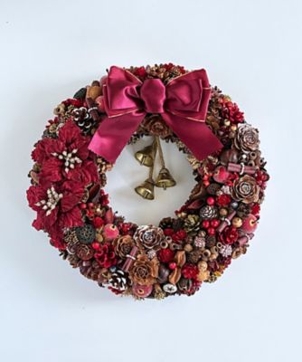＜Atelier Maison Deco＞＜Ａｔｅｌｉｅｒ　Ｇｕｒｕｍｉ＞ポインセチアのクリスマスリース
